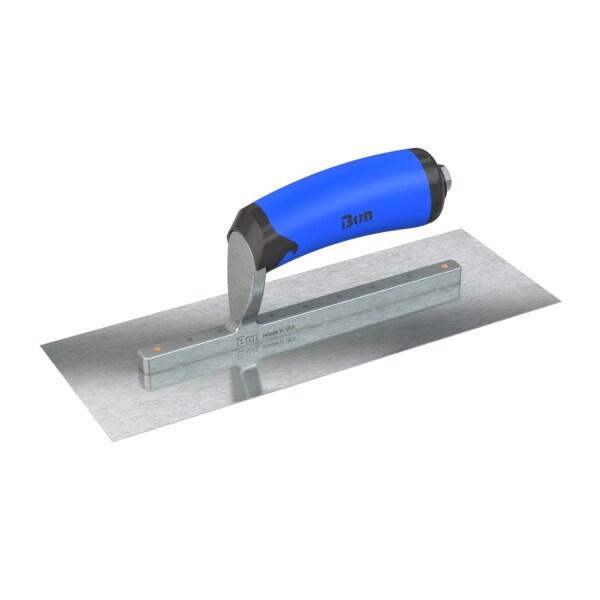Steel City Trowels By Bon Finish Trowel, Square, Razor Stainless, 11 X 4, Comfort Grip 67-302 - main